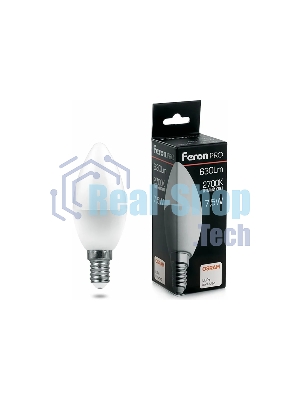 Лампа светодиодная Feron PRO LB-1307 свеча E14 7.5W 2700K