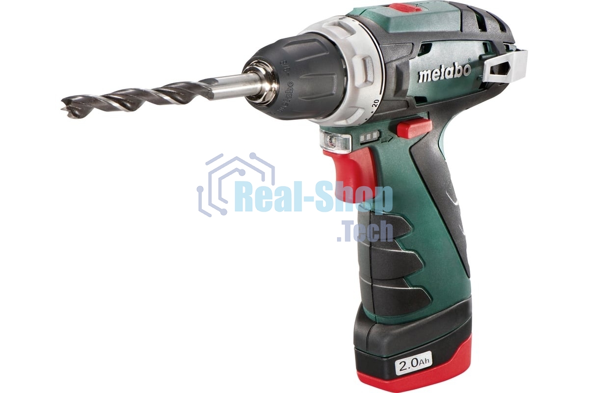 Дрель-шуруповерт Metabo PowerMaxx BS 600080500, 12 В, 2 Ач, 34 Нм, щеточный