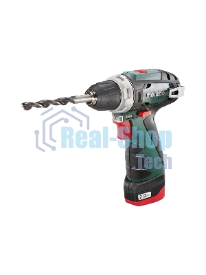 Дрель-шуруповерт Metabo PowerMaxx BS 600080500, 12 В, 2 Ач, 34 Нм, щеточный