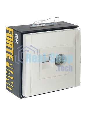Розетка двойная TV+RJ45 кат.6 IEK FORTE&PIANO FP237 белый