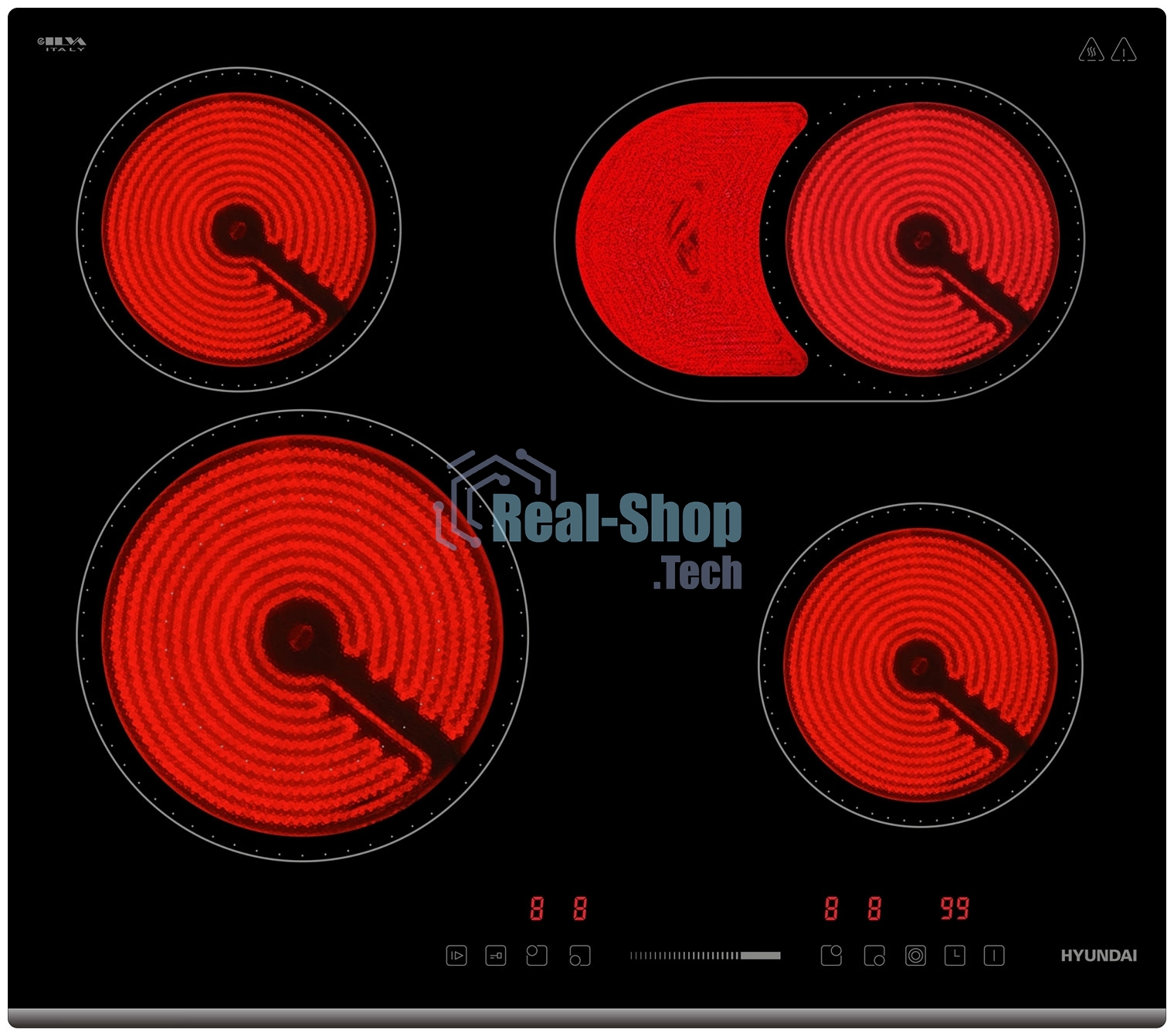 Электрическая варочная панель Hyundai HHE 6672 BG черный