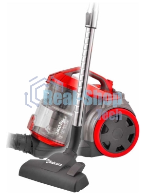 Пылесос Sakura SA-8315R красный/черный, 450/2400 Вт, уборка сухая, пылесборник контейнер 2 л