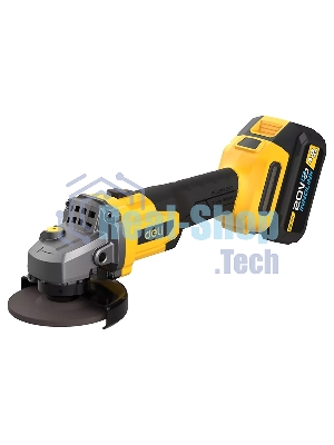 Угловая шлифовальная машина аккумуляторная Deli DC601 (2АКБ*4А·ч + ЗУ, 20В, 115мм, М14, 3500/6000/8500об/мин, сумка)