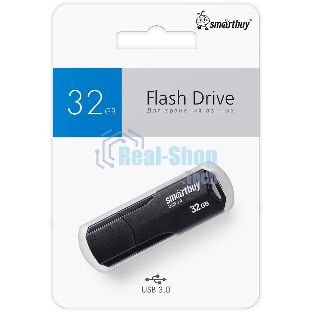 Флешка USB SmartBuy R/W (SB32 GbCLU-K3) UFD 3.0/3.1 032 Gb,CLUE черный