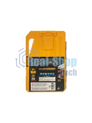 Набор сверл по металлу Denzel 1-10 мм, Р6М5-TiN, Golden Tip, 10 шт 723001