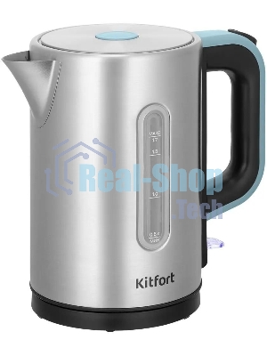 Чайник электрический Kitfort КТ-8703 1.7л. 2200Вт нержавеющая сталь/черный корпус: нерж.сталь/пластик