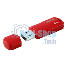Флешка USB Smartbuy R/W 4 Gb,CLUE красный (SB4 GbCLU-R)