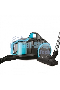 Пылесос BQ VC1810C черный/голубой, 380/1800 Вт, уборка сухая, пылесборник циклон, 2.5 л