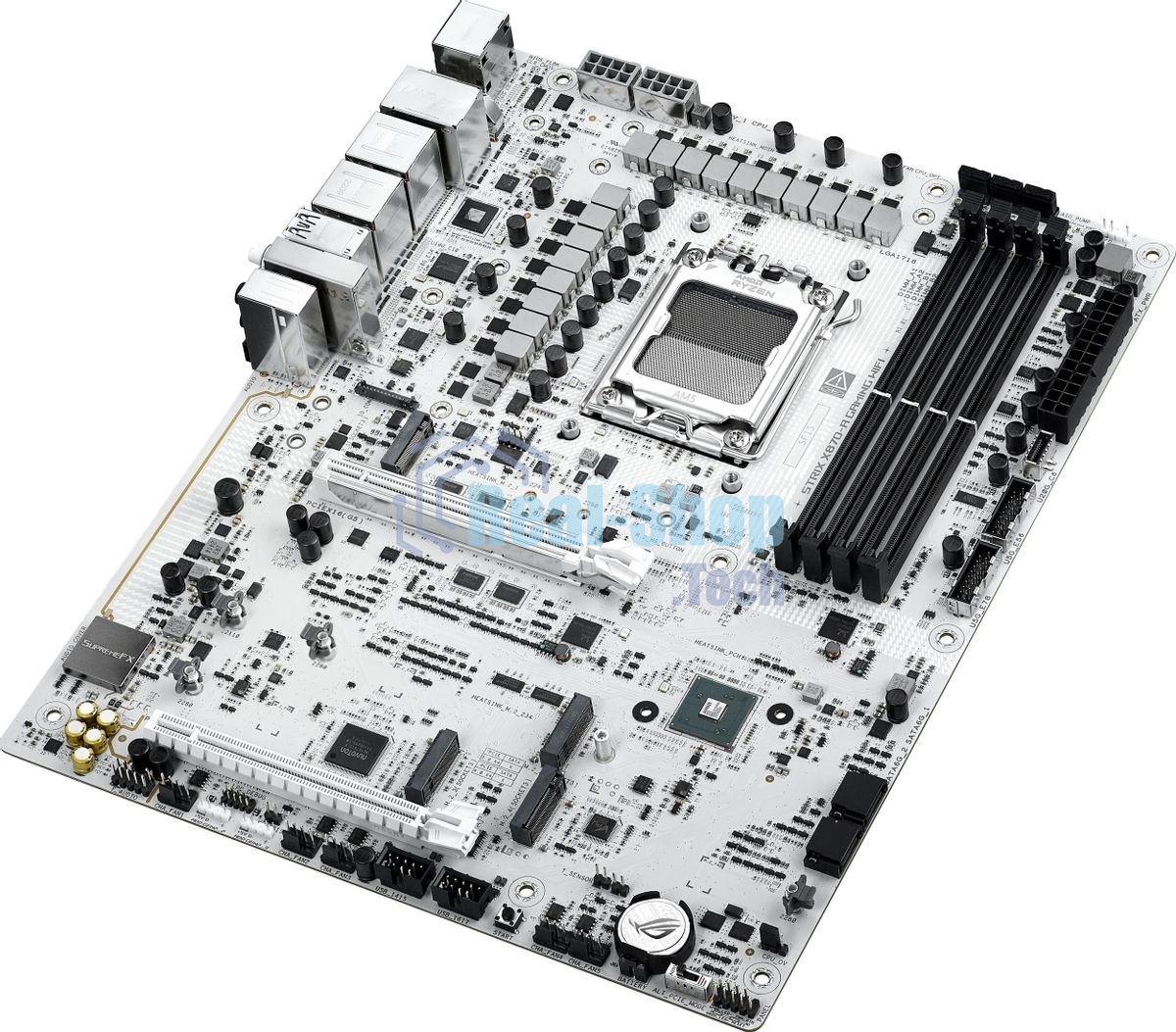 Материнская плата ASUS ROG STRIX X870-A GAMING WIFI, AM5, AMD X870, 4xDDR5, 2xSATA, 4xM.2, 1xPCI-E 4.0 x4, 1xPCI-E 5.0 x16, 1xHDMI, 1xDP, 1x 2.5Gb LAN, 4xUSB-A 3.2 Gen 1, 5xUSB-A 3.2 Gen 2, 1xUSB-C 3.2 Gen 2, 2xUSB4, 2x3.5 мм, 7.1, ATX