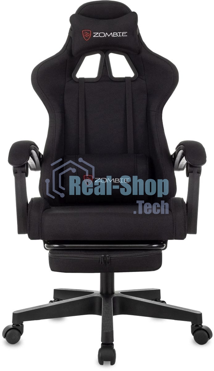 Кресло игровое Zombie Shadow черный Neo Black с подголов. крестов. пластик подст. для ног пластик черный