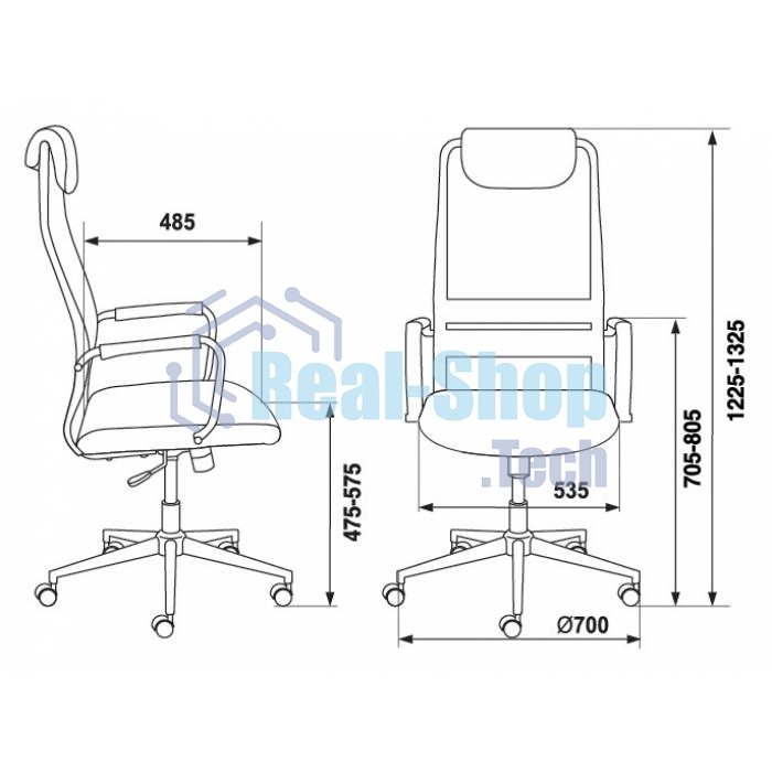 Кресло руководителя Бюрократ KB-9N/BLACK черный TW-01 TW-11 сетка крестовина хром
