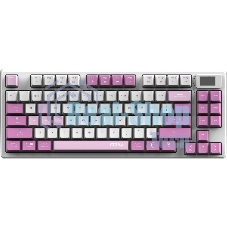 Клавиатура проводная+беспроводная MSI Forge GK600, USB, белый фиолетовый