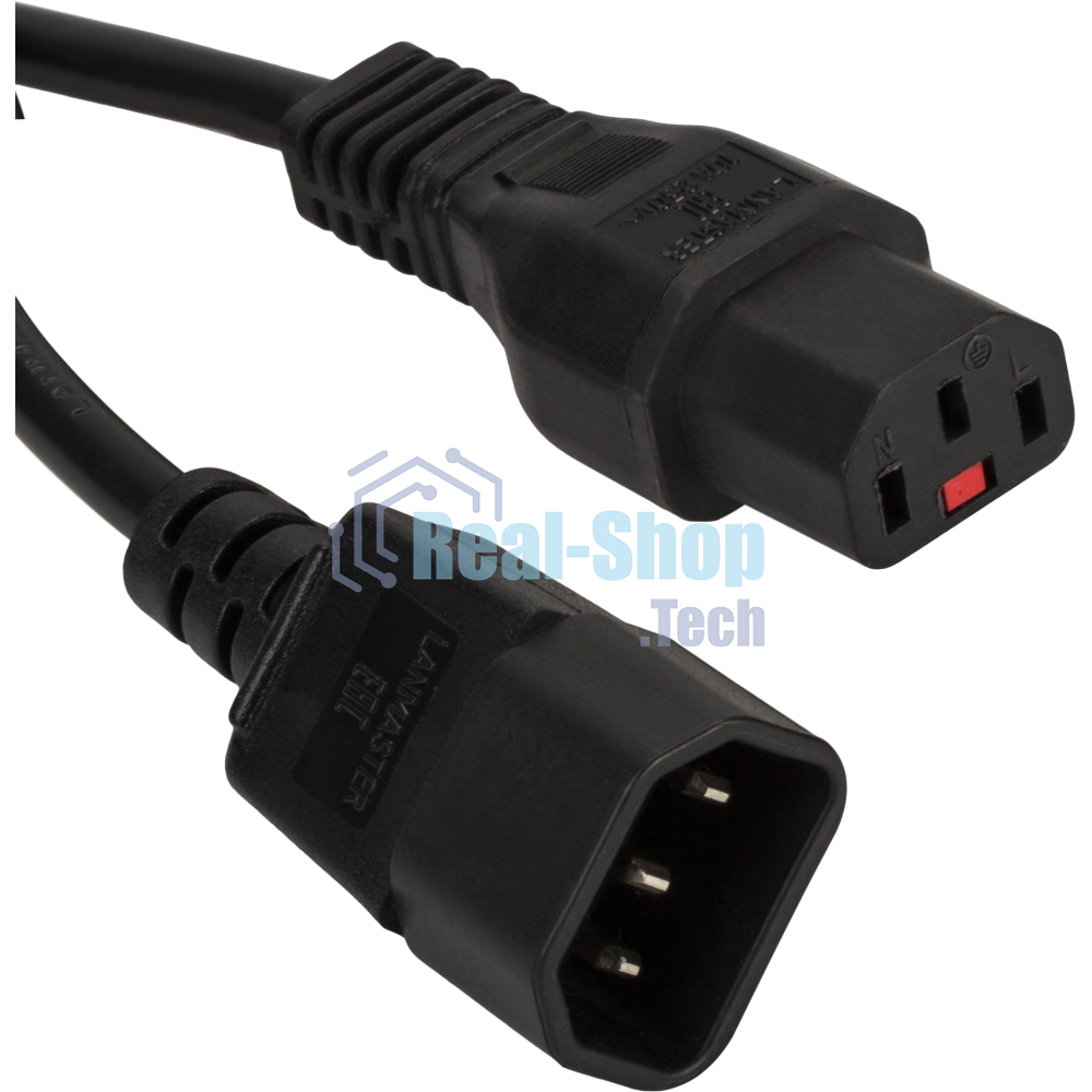 Шнур питания Lanmaster LAN-PP13L/14-5.0-BK C13-С14 проводник.:3x0.75мм2 5м 220В 10А черный