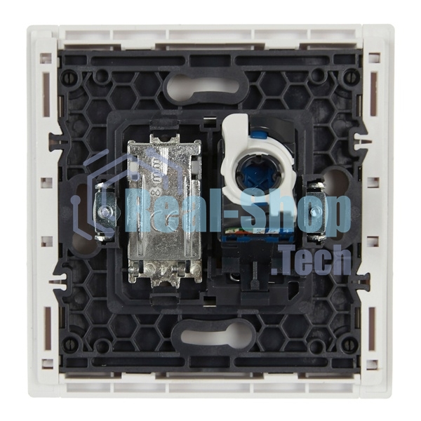 Розетка двойная TV+RJ45 кат.6 IEK FORTE&PIANO FP237 белый
