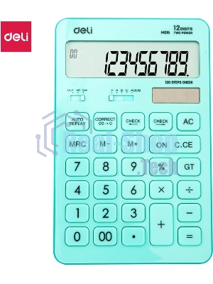 Калькулятор настольный Deli Touch EM01531 голубой 12-разр.