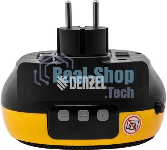 Тепловентилятор керамический Denzel DTFC-700 портативный, черный/желтый, 700 Вт, 10 м2, цифровой термостат