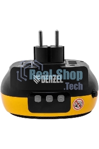 Тепловентилятор керамический Denzel DTFC-700 портативный, черный/желтый, 700 Вт, 10 м2, цифровой термостат