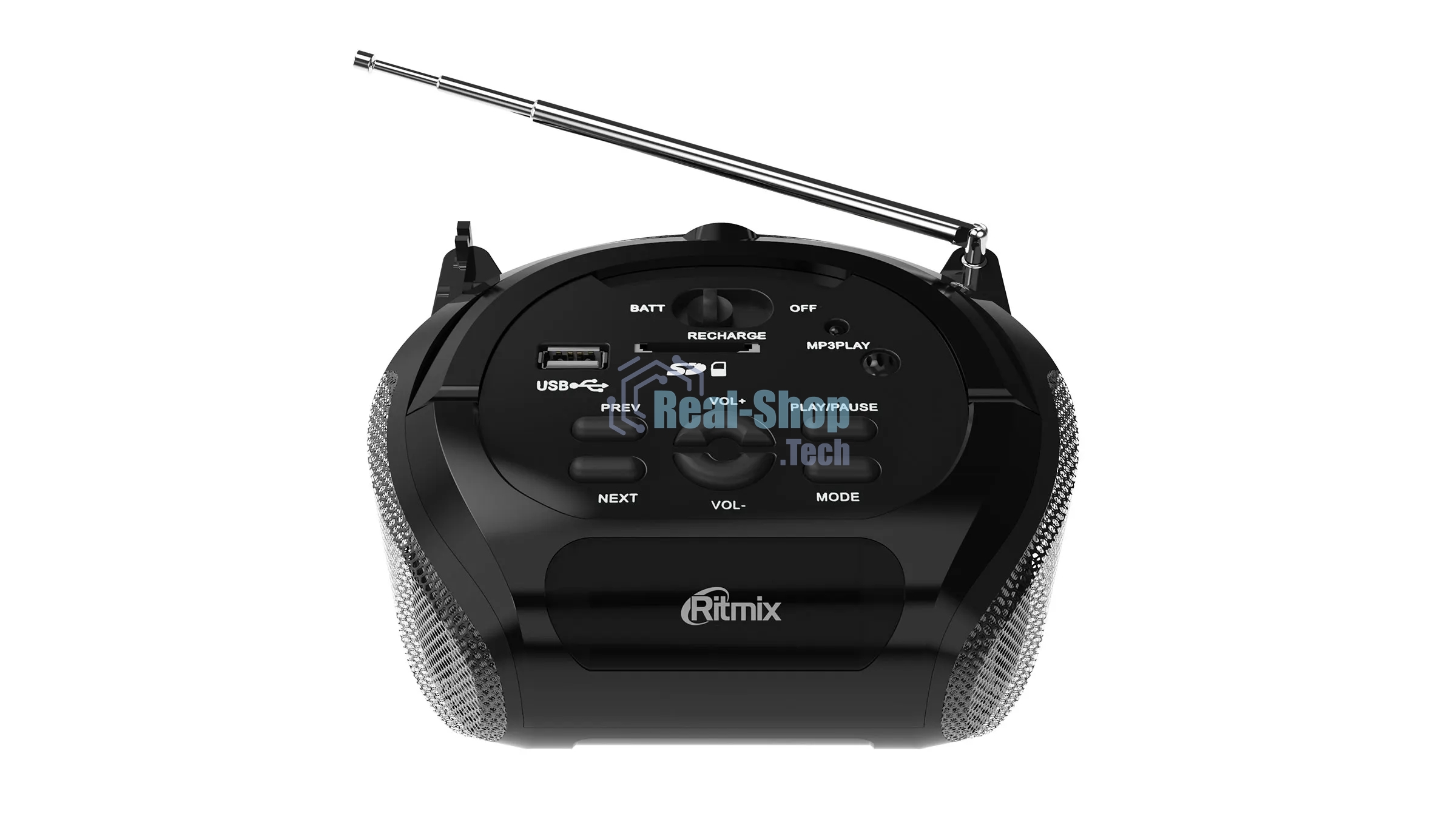 Магнитола RITMIX RBB-100BT black-silver