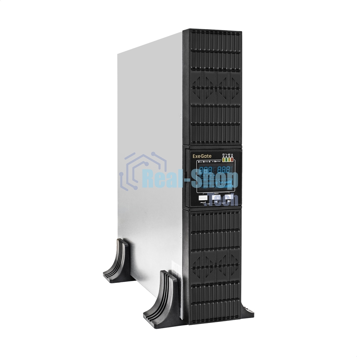 Источник бесперебойного питания On-line ExeGate PowerExpert ULS-3000.LCD.AVR.6C13.USB.RS232.SNMP.BC.2U 3000VA/3000W, On-Line, PF=1, LCD, 6*C13, RS232, USB, SNMP-slot, встроенные батареи 12V 7.2Ah - 6шт, батарейный коннектор, подключение до 4 внешних батарейных блоков 72В, Rackmount 2U/Tower, металлический корпус, черный