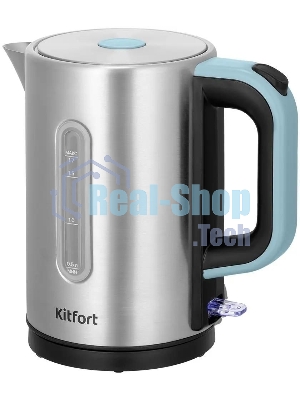 Чайник электрический Kitfort КТ-8703 1.7л. 2200Вт нержавеющая сталь/черный корпус: нерж.сталь/пластик