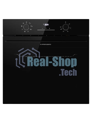 Духовой шкаф Kuppersberg HO 608 BB Glass, High-Tech, 78 л, цвет черный, цвет фурнитуры черный, поворотное управление, дисплей, таймер, 8 режимов, макс. температура 310 градусов, телескопические направляющие (на 1 уровень)