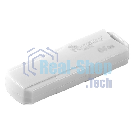 Флешка USB Smartbuy CLUE white (SB64GbCLU-W3), 64Gb, USB 3.0, R/W 70/25, белый