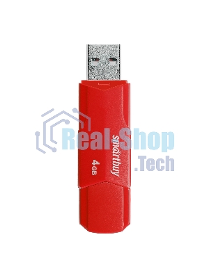 Флешка USB Smartbuy CLUE Red (SB4 GbCLU-R), 4Gb, USB 2.0, R/W 15/5, красный