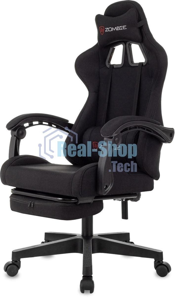 Кресло игровое Zombie Shadow черный Neo Black с подголов. крестов. пластик подст. для ног пластик черный