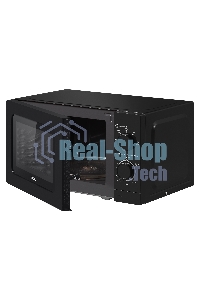 Микроволновая печь BBK 20MWS717MB черный, 20 л, 700 Вт, переключатели - поворотный механизм