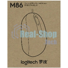 Мышь Logitech M86 черный оптическая 1000dpi USB для ноутбука (910-007661)
