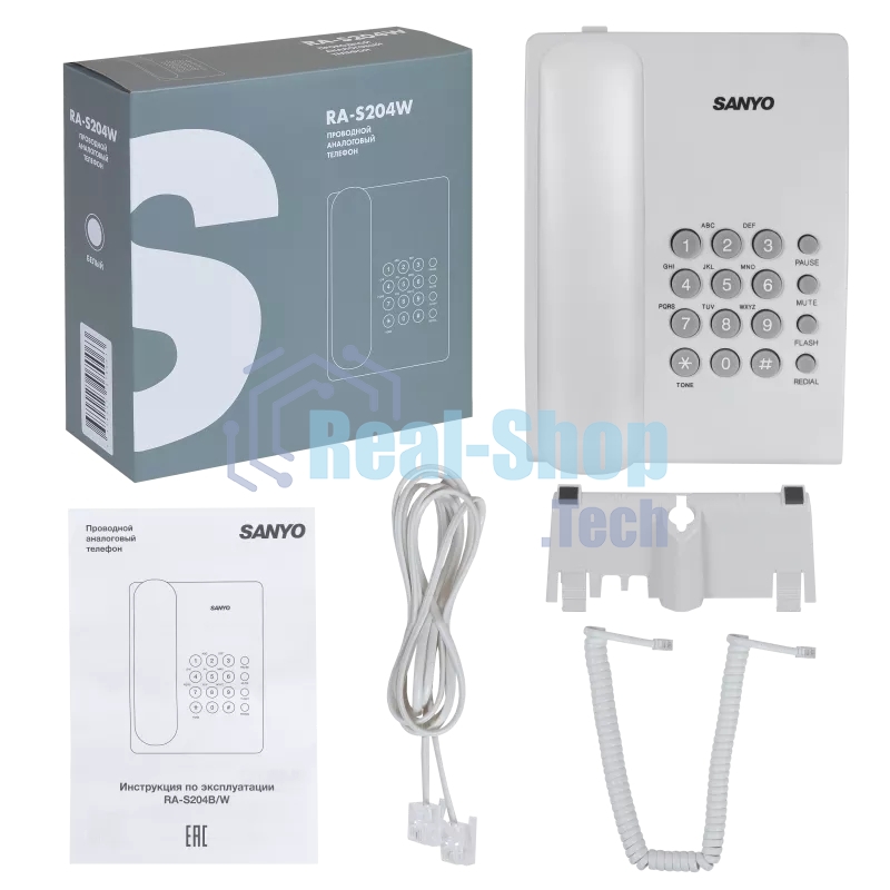 Телефон проводной SANYO RA-S204W белый