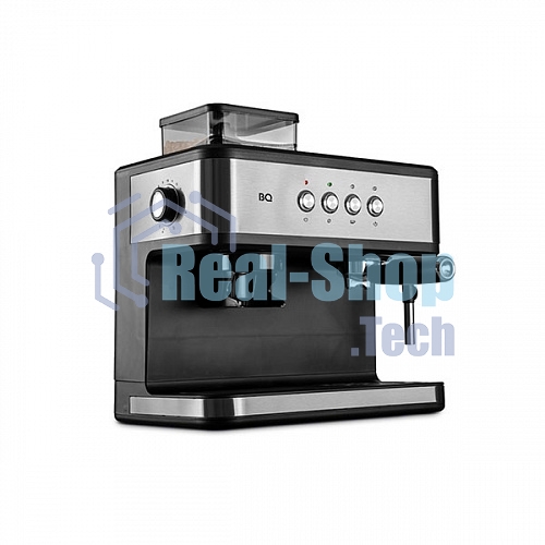 Кофейная станция BQ CM1003 сталь/черный, исп. кофе - зерновой/молотый, 1.5 л, 1150 Вт. 15 бар
