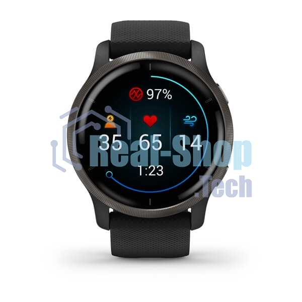 Смарт-часы Garmin Venu 2 AMOLED корп.черный рем.черный (010-02430-11)