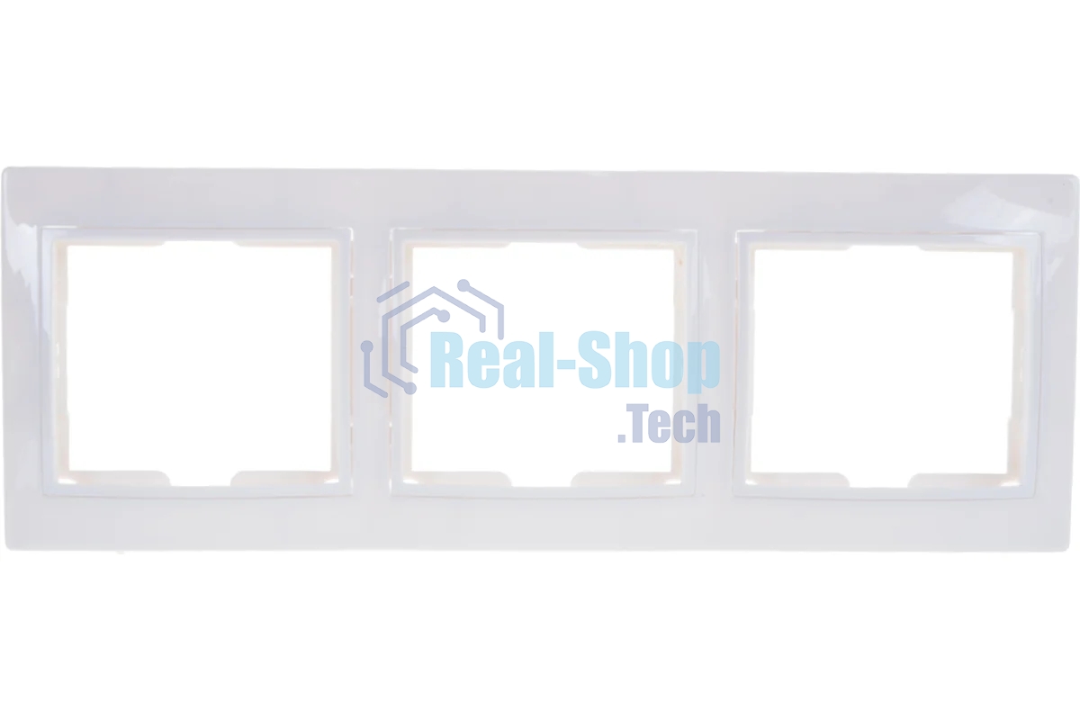 Рамка Iek EMK30-K01-DM РГ-3-КБ 3местн. горизонт. КВАРТА (белый)