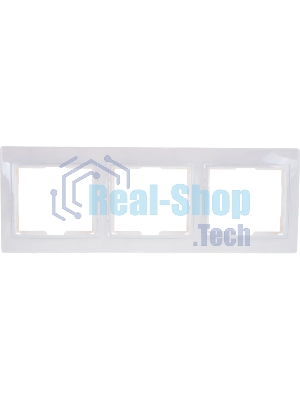 Рамка Iek EMK30-K01-DM РГ-3-КБ 3местн. горизонт. КВАРТА (белый)