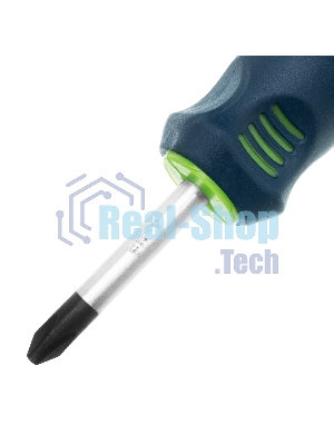 Отвертка Сибртех PH2 х 38 мм, CrV, двухкомпонентная рукоятка