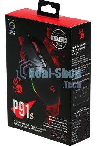 Мышь проводная A4Tech Bloody P91s черный, 8000 dpi, USB, кнопки - 8