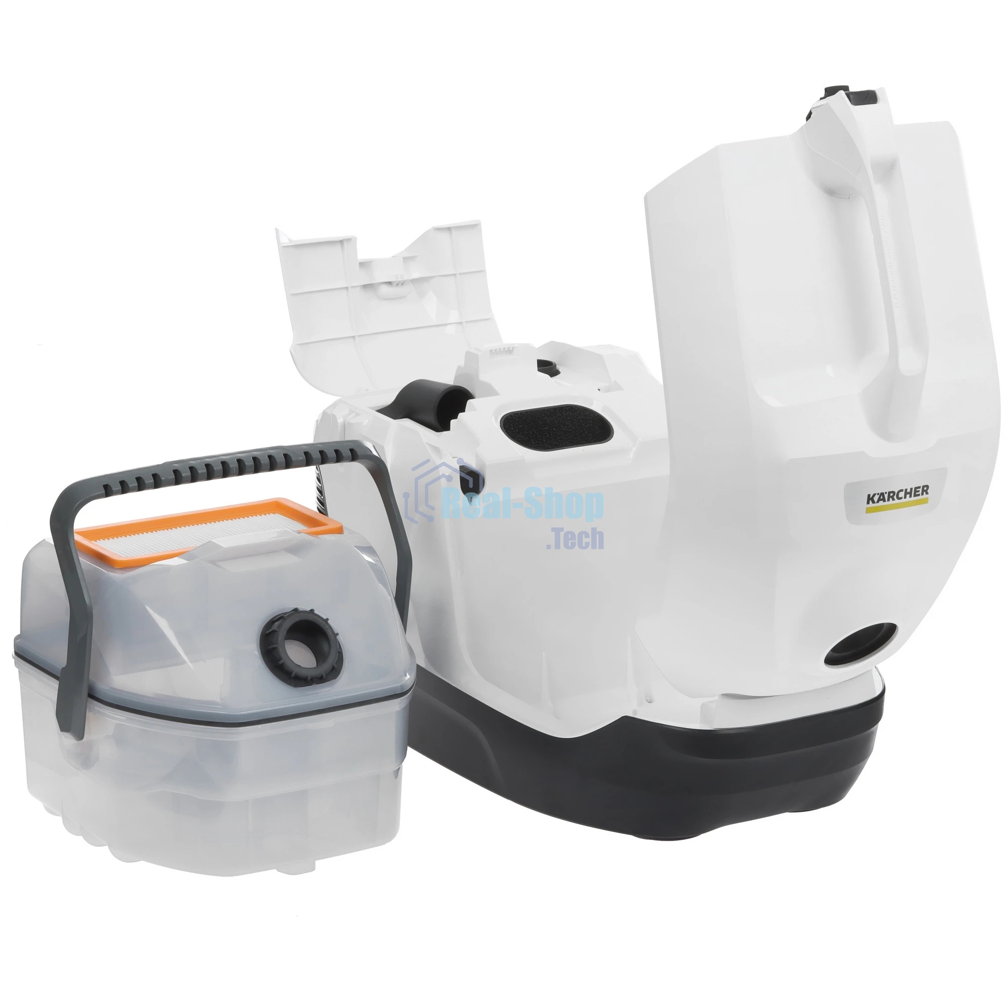 Пылесос Karcher DS 6 Plus белый/черный, 350/650 Вт, уборка влажная/сухая, пылесборник контейнер 2 л