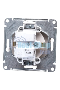 Механизм розетки 1-м СП W59 16А защ. шторки с заземл. белый SchE RS16-152-1-86