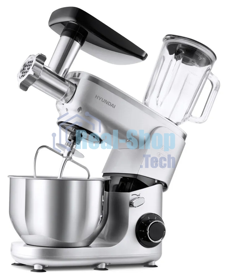 Кухонная машина Hyundai HYM-S7651 планетар.вращ. 1400Вт серебристый