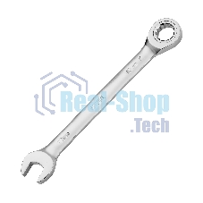 Ключ комбинированный трещоточный Denzel 14709 15 мм, CrV, матовый хром