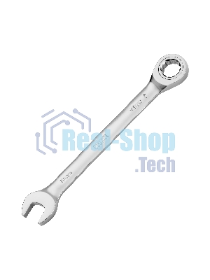 Ключ комбинированный трещоточный Denzel 14709 15 мм, CrV, матовый хром