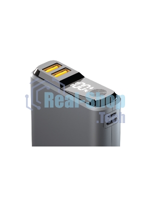 Портативный аккумулятор OLMIO QS-10, 10000mAh, 22.5W QuickCharge3.0/PowerDelivery, LCD, темно-серый