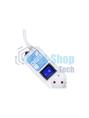 Сетевой фильтр PowerCube, PC PRO, 5 м, 6р, белый, 16А, SPL6-16-P-5M