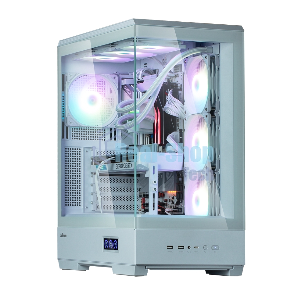 Компьютерный корпус ZALMAN P50 DS, ATX, WHITE, WINDOW, 2x3.5