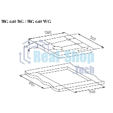 Газовая варочная панель Weissgauff HG 640 BG