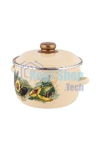 Кастрюля Appetite 1MC181P Avocado крышка сталь, сферическая эмалированная 3 л