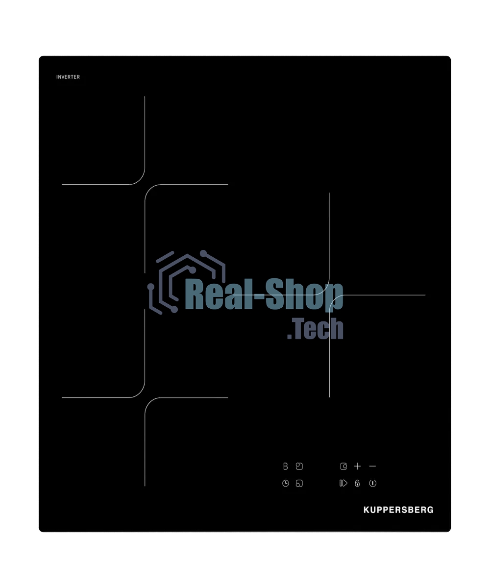 Варочная панель Kuppersberg ICI 406, индукция, High-Tech, 45 см, 9 уровней мощности, inverter, таймер, пауза, Booster, автоматическое отключение, сенсорное управление, автоматическое закипание, черный