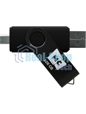 Флешка USB MORE CHOICE МФ128а Silver (4620202559104), 128GB, USB 2.0/Type-C, R/W 15/5, серебристый