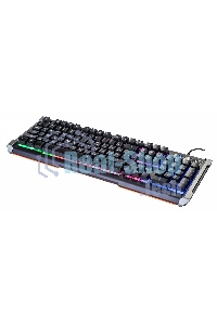 Клавиатура проводная Oklick 717G BLACK DEATH черный/оранжевый USB Multimedia for gamer LED